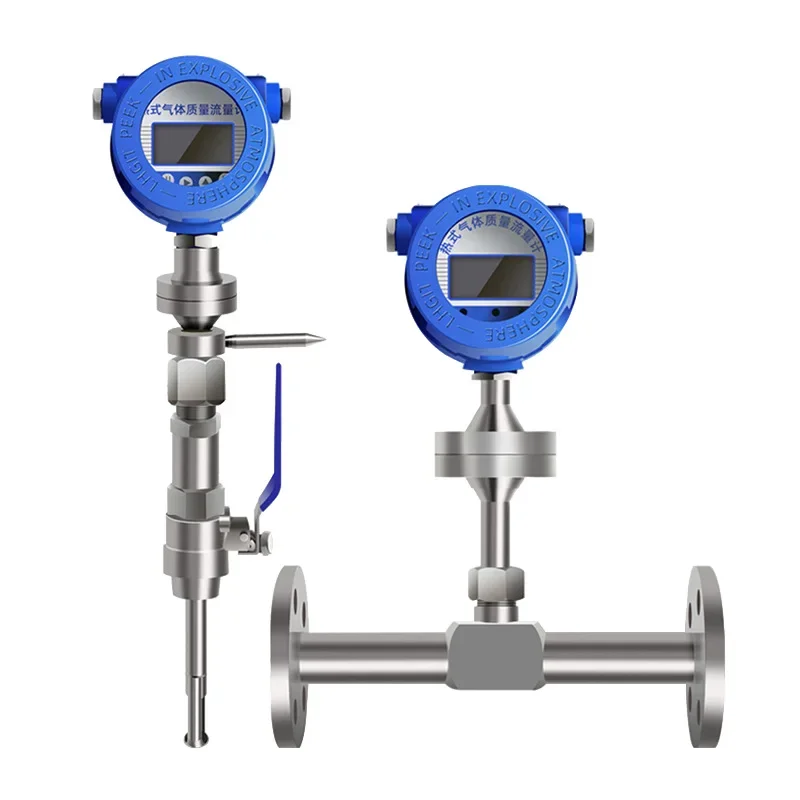 

Thermal gas mass flowmeter, pipe type plug-in, integrated gas flowmeter
