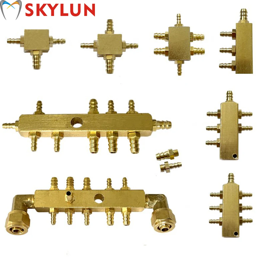 Dental 3 4 7 13 Way Valve Accept Valve 3mm 5mm Copper Connectors Valve Dental Chair Unit Spare Part Accessories SL1221