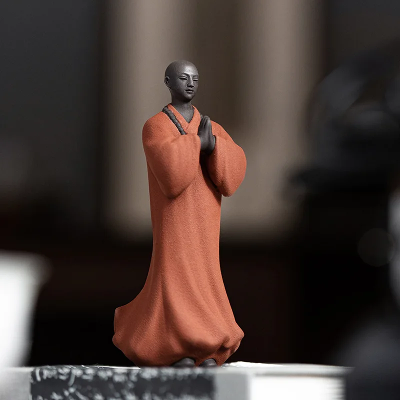 

Figurines Zen Monk Buddha Statue Garden Figure Monk Decoration