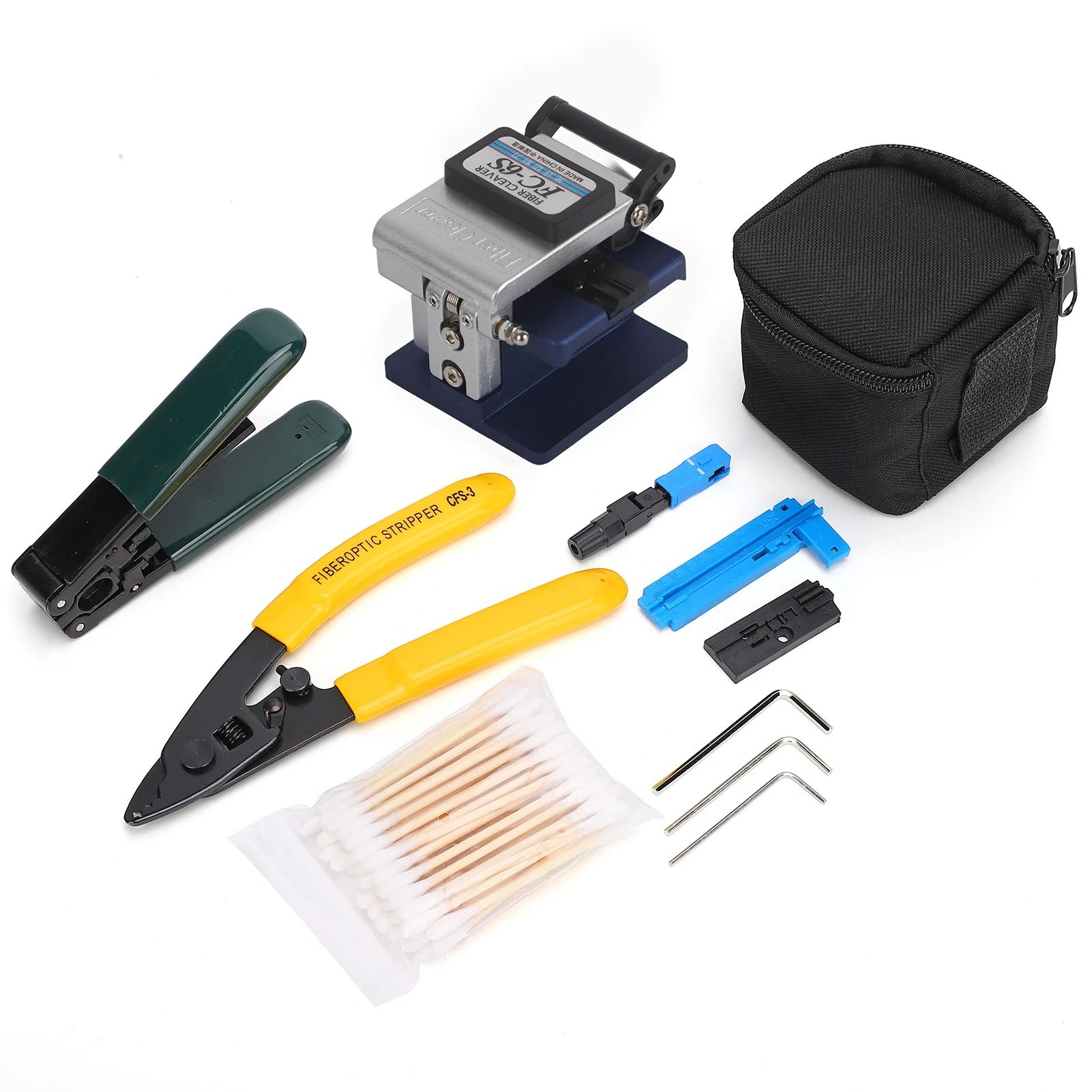 Optic Stripping Tool FTTH Splicing Splice  Optic Stripping Tool Kit Set With  Cleaver FC-6S
