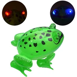 Glowing Inflatable Green Bouncing Frog Toad Ballon Jungle Animal Toy Funny Kids Party Gift Birthday Wedding Decoration