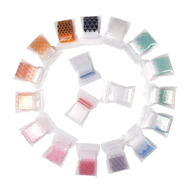 0.2mm 1.8x2.6CM 500PCS Super Mini Zipper Bag Small Jewelry Medicine Pills Storage Package Bag Sack Clear Cartoon Ziplock Poket