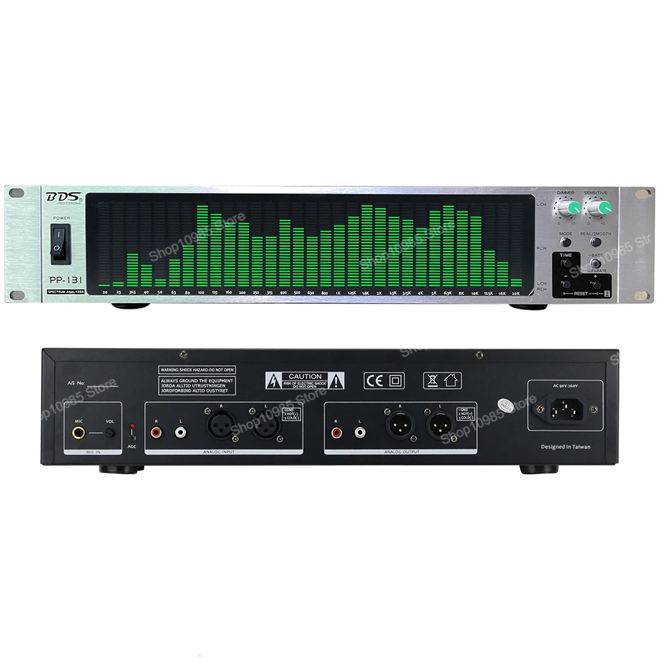 

BDS PP-131 Стойка 2U Анализ спектра Дисплей Эквалайзер Усилитель мощности звука Цифровой анализатор спектра Светодиодный