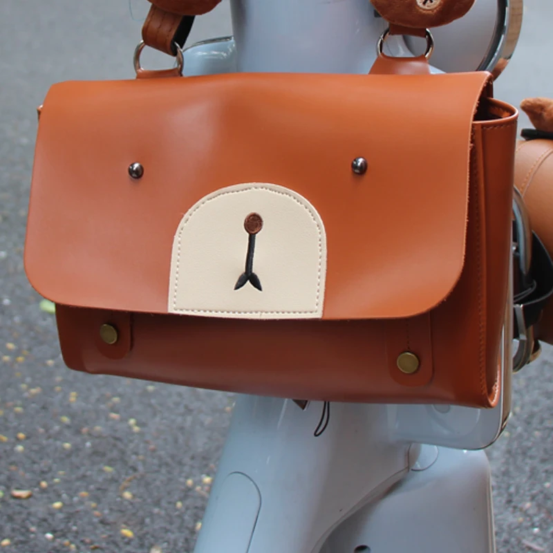 Electric vehicle retro front storage bag universal decorative renovation accessories waterproof hanging bag