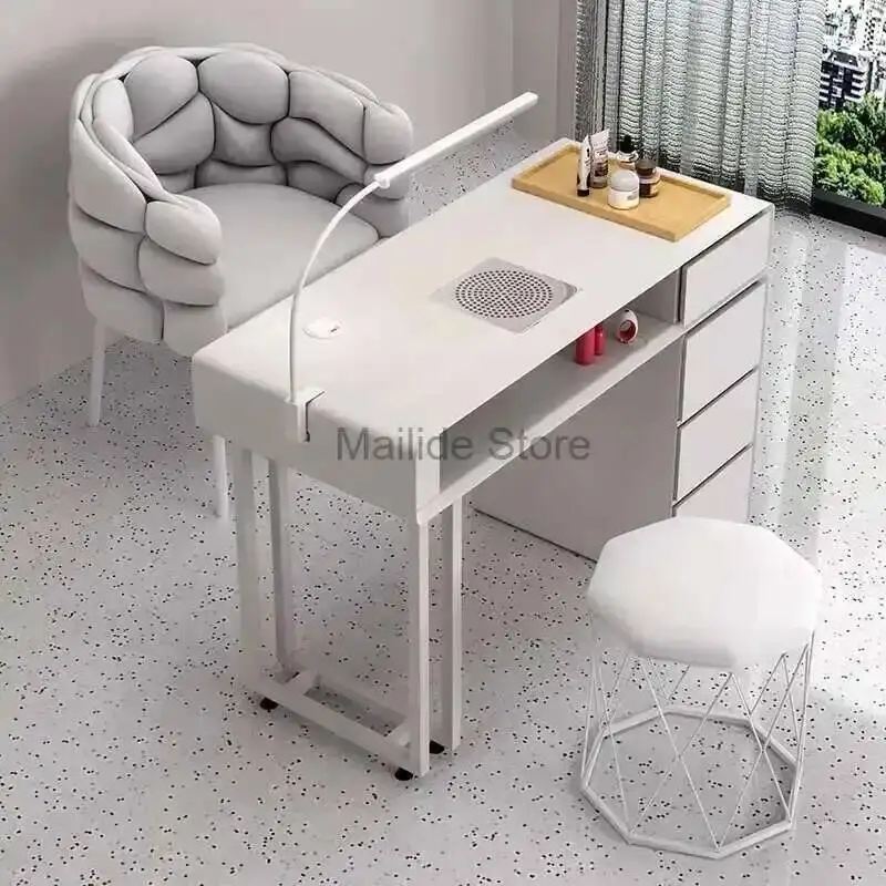 

Beauty Drawer Nail Tables Manicurist Professional Desk Luxury Nail Tables Wood Living Room Mesa Manicura Salon Furniture MR50NT