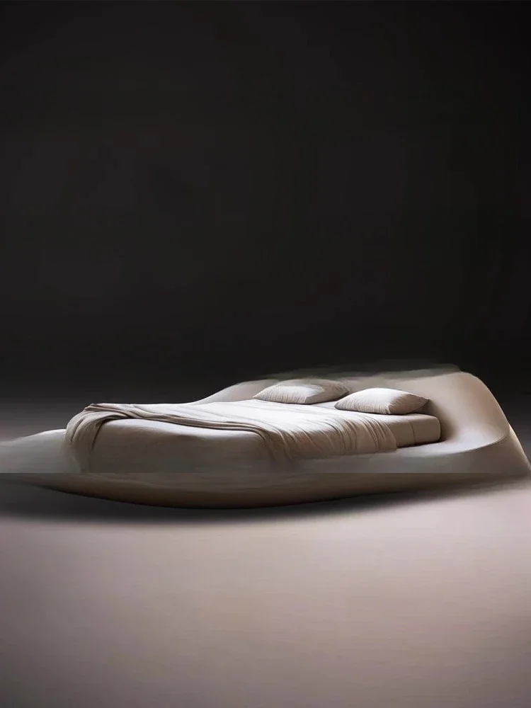 Modern light luxury bed, premium sense, master bedroom bed