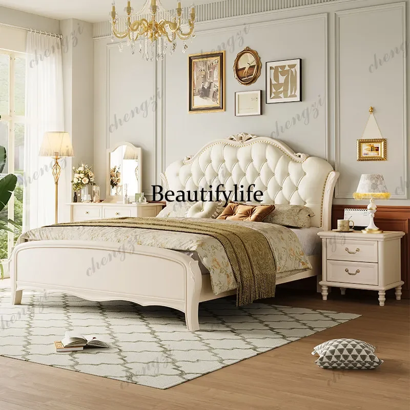 White Designs European Double Bed Soft Cheap Modern Storage European Double Bed Wood Japanese Cama Box Casal Bedrooms FurnitureN