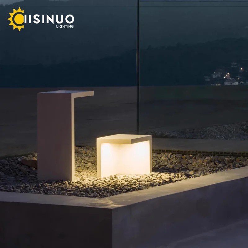 Outdoor Waterproof Lawn lamps Rainproof Villa Courtyard table Seat Light Solar Simple  Garden Terrace Balcony Table Chair Llight