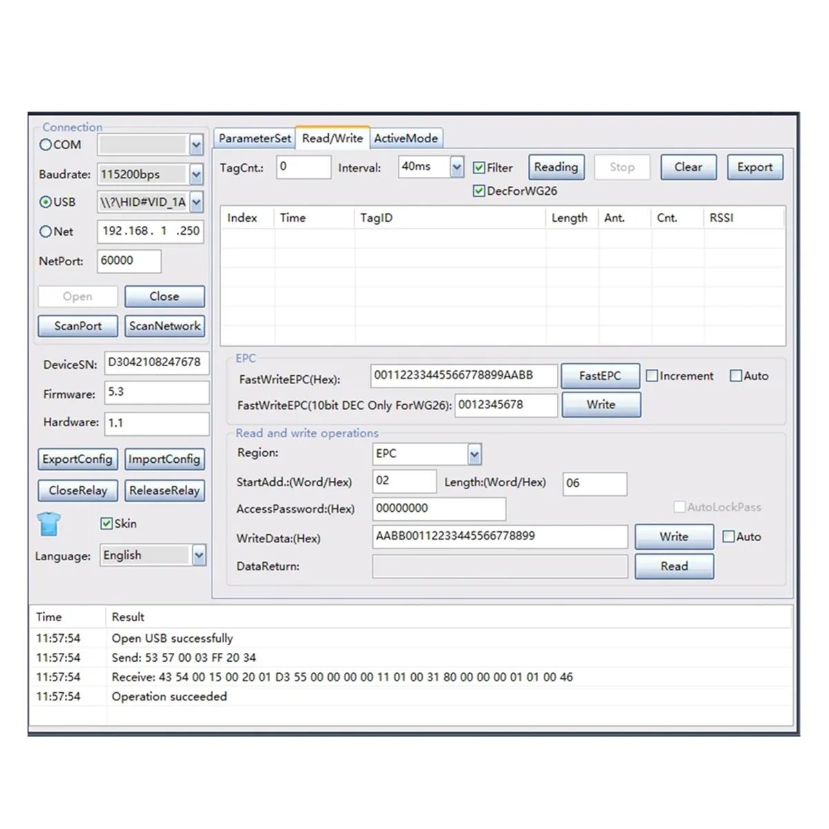 BAAQ RFID UHF lector y escritor USB de escritorio salida de teclado USB 860-960MHz no necesita unidad 18000-6C distancia de lectura 20CM