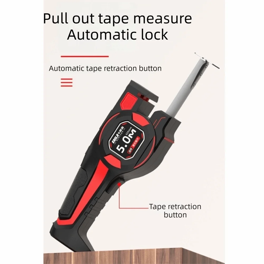 3-in-1 Laser Tape Measure Rechargeable 5Mx25mm Laser Rangefinder Professional High Precision Laser Level Renovation