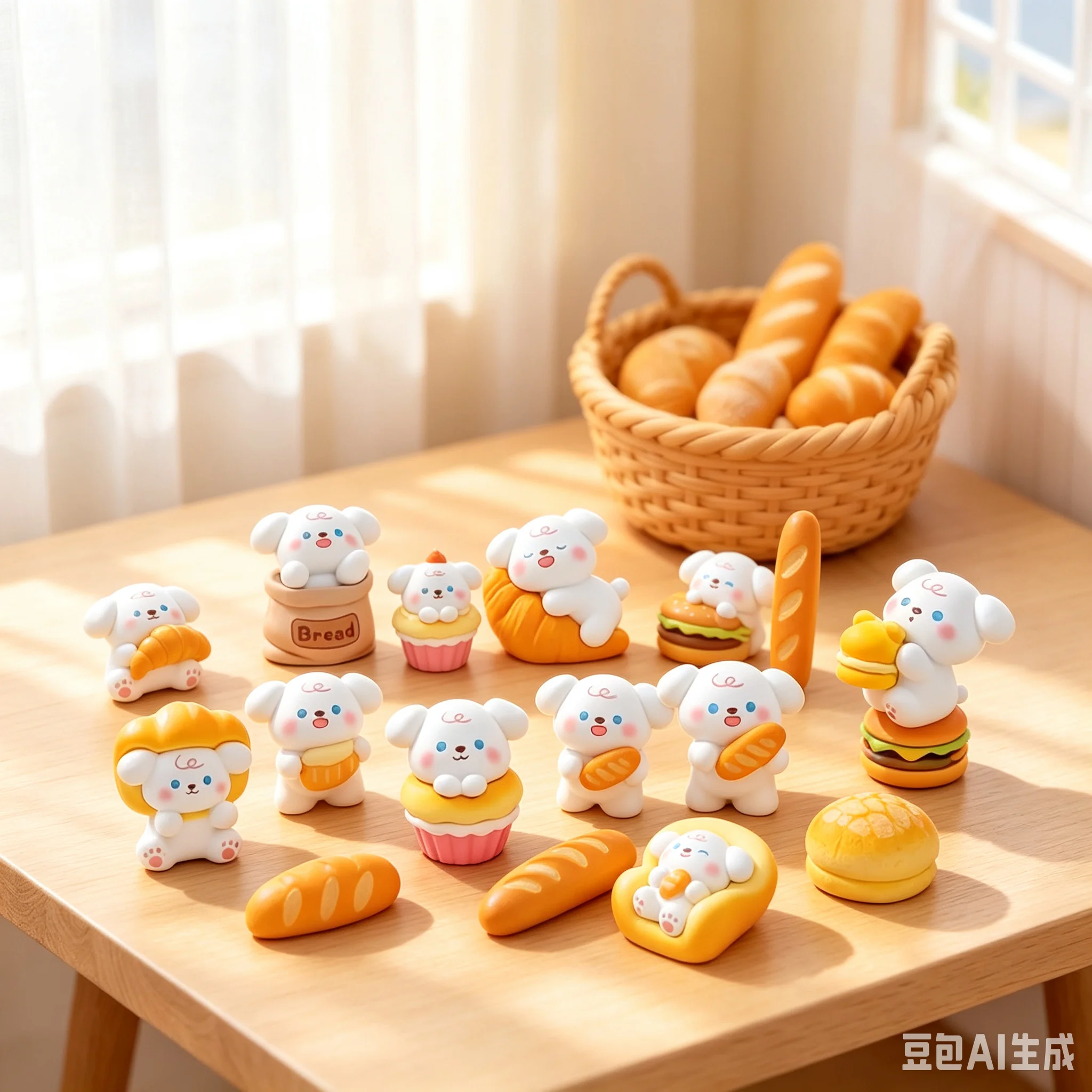 9 resin dolls baking puppies cute resin cute particles table decorations ornaments used for computer desk decoration