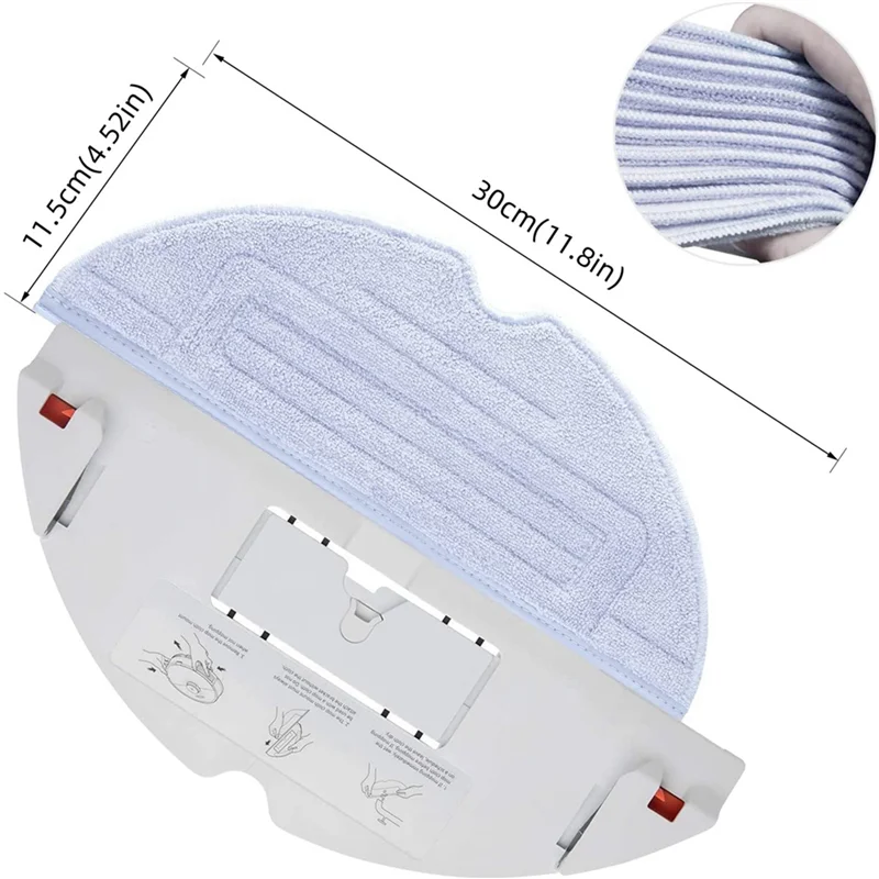 【اليوم فقط】24 قطعة قماش ممسحة لشاومي Roborock S7 S7 + S7 Maxv S7 Maxv Plus S7 Maxv Ultra Q7 Max + Series Robot Vacuum Cleaner P