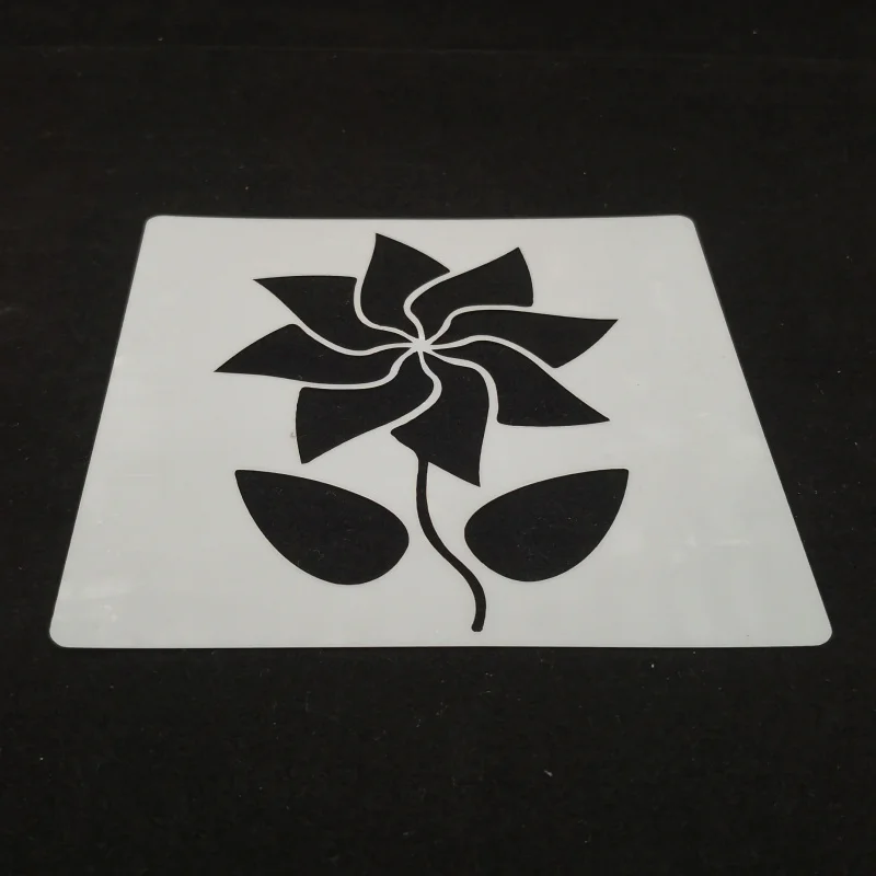 Flower Layering Stencils para Scrapbook, Modelo decorativo, DIY Album Pintura, Colorir e Embossing, Photo Album, 13 centímetros