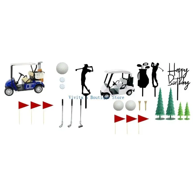 

Golfing Theme Birthday Dessert Deck Plastic Cart Plan For Sports Enthusiasts M76D