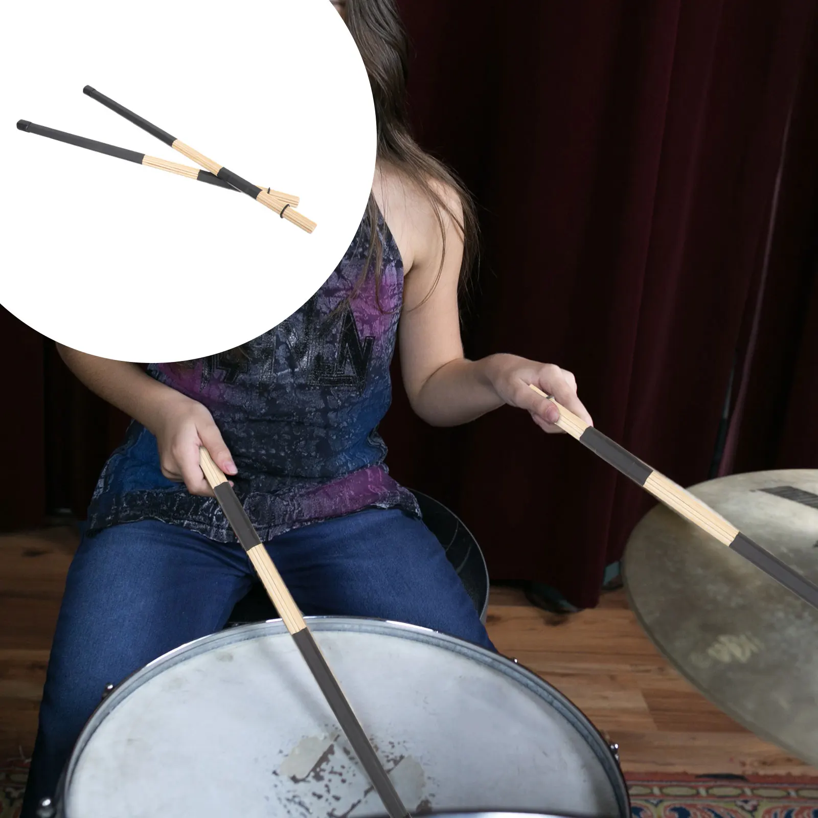 

Drum Stick Drumsticks Professional Rhythm Handle Wood Wooden Percussion Accessories Child Music Instrument