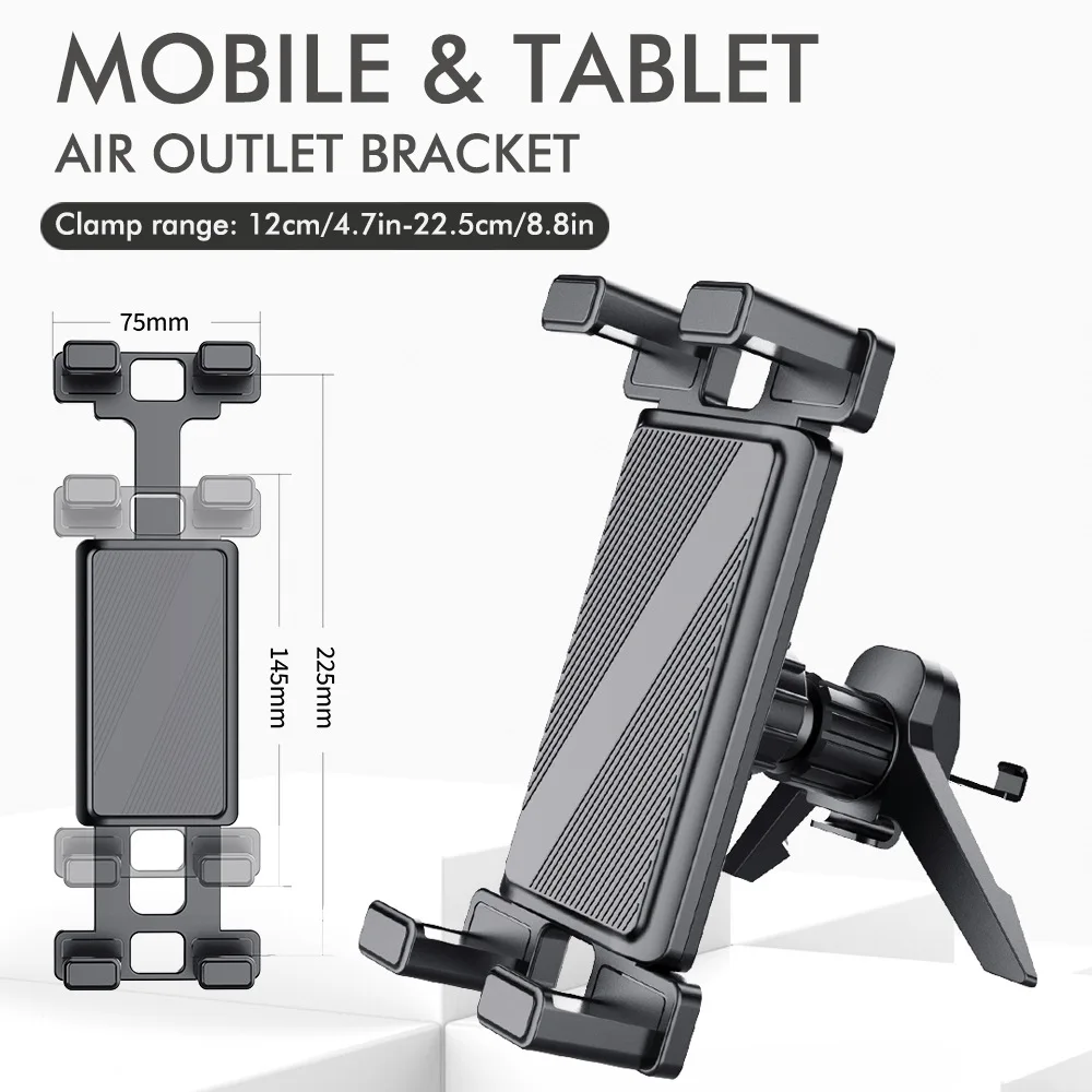 

Car Tablet Holder 360Rotation Universal 7-12.9 Inch Adjustable Car Air Vent Mount Stand for iPhone iPad Air Mini Samsung
