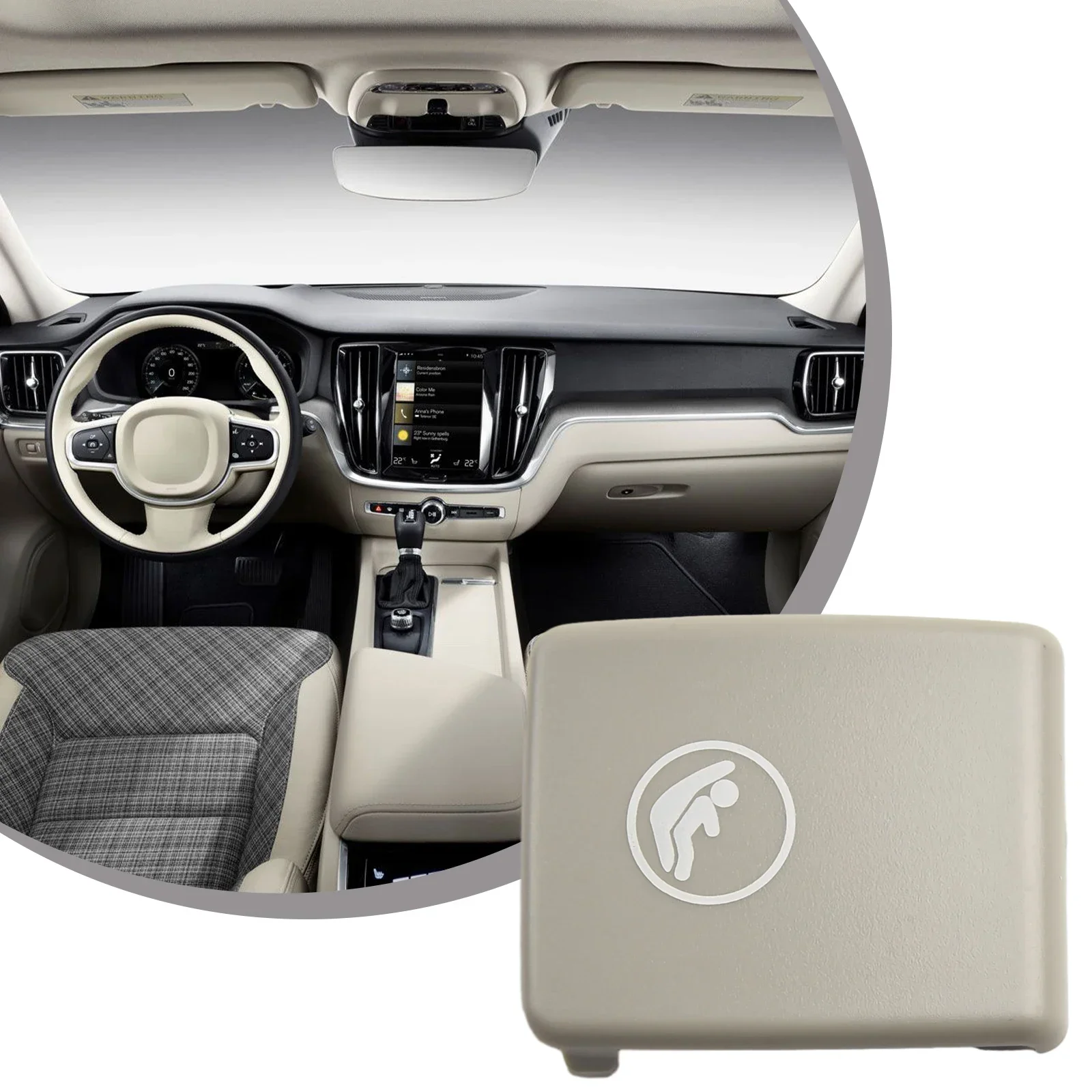 Rear Child Seat Isofix Mounting Cap Cover Beige 31685072 For Volvo XC40/XC60/S90/V90/S60 For CROSS COUNTRY Interior Accessories