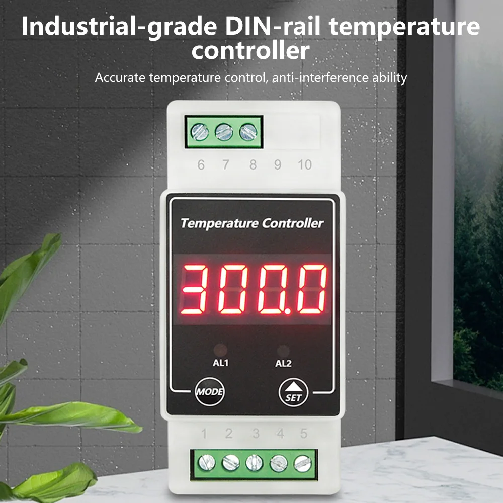 AC110V 220V DC 8-24V Guide Rail Digital Temperature Controller Real-time Detection Temperature Sensor Thermostat Switch