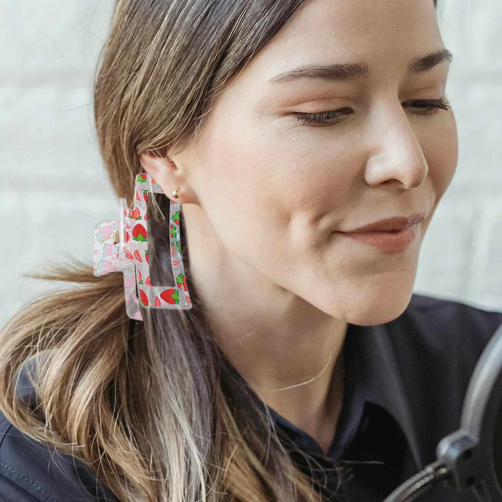 5 pinzas para el pelo para niña, accesorios de horquilla de fruta, garra pequeña y fresca para joyería gruesa