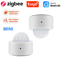 Tuya 2 in 1 Zigbee Mini PIR Motion Movement Human Body Detector + Brightness Luminance Sensor Lux Meter Infrared Security Alarm