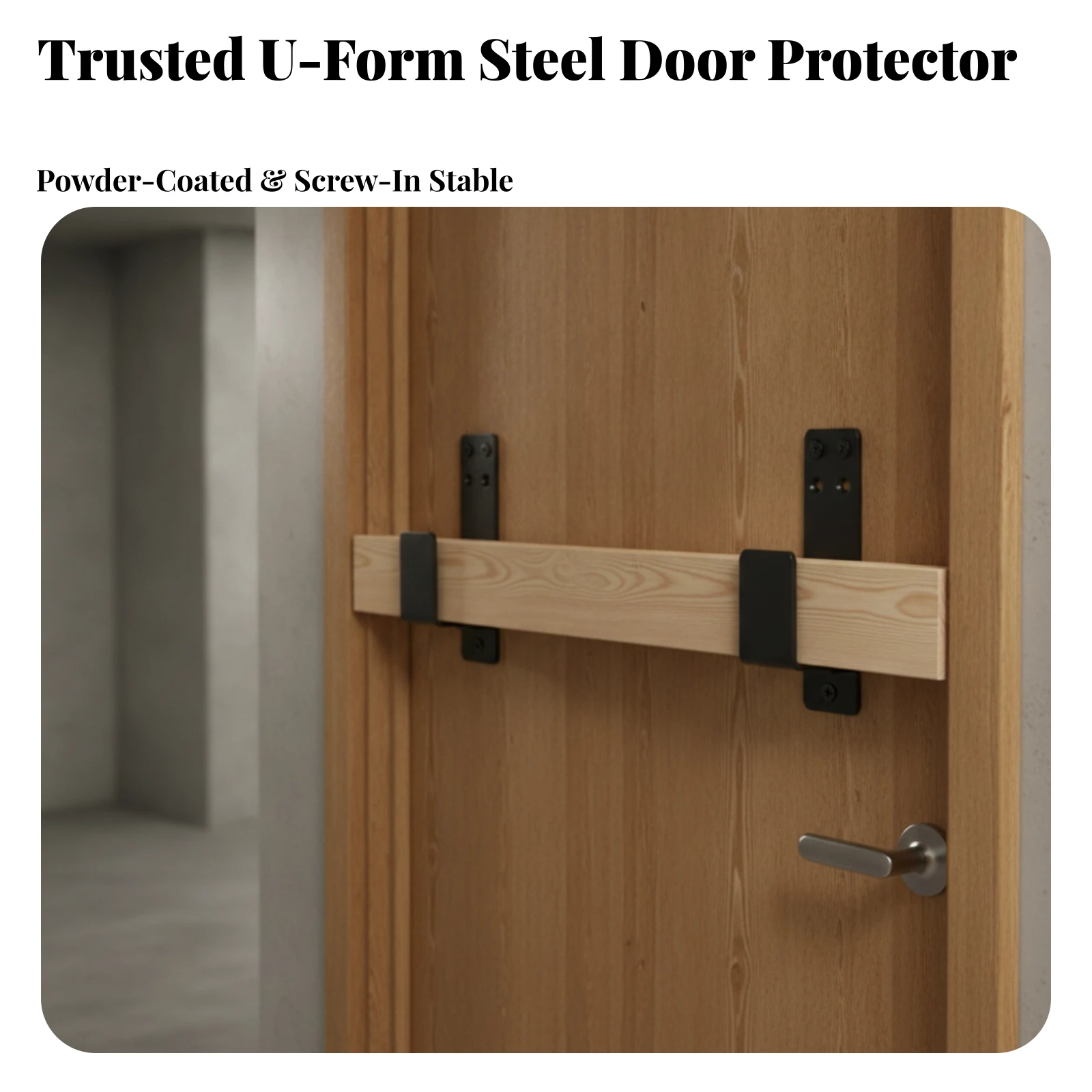 2 Pieces 2x4 Door Barricade Bracket Heavy Duty Door Security Barricade Bracket Pre-Drilled Rust-Resistant for Garage, Basement