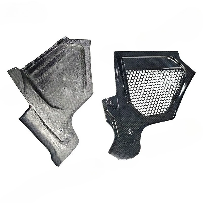 ฝาครอบช่องลมคาร์บอนไฟเบอร์แบบแห้งสำหรับรถยนต์ แผ่นกันฝุ่น