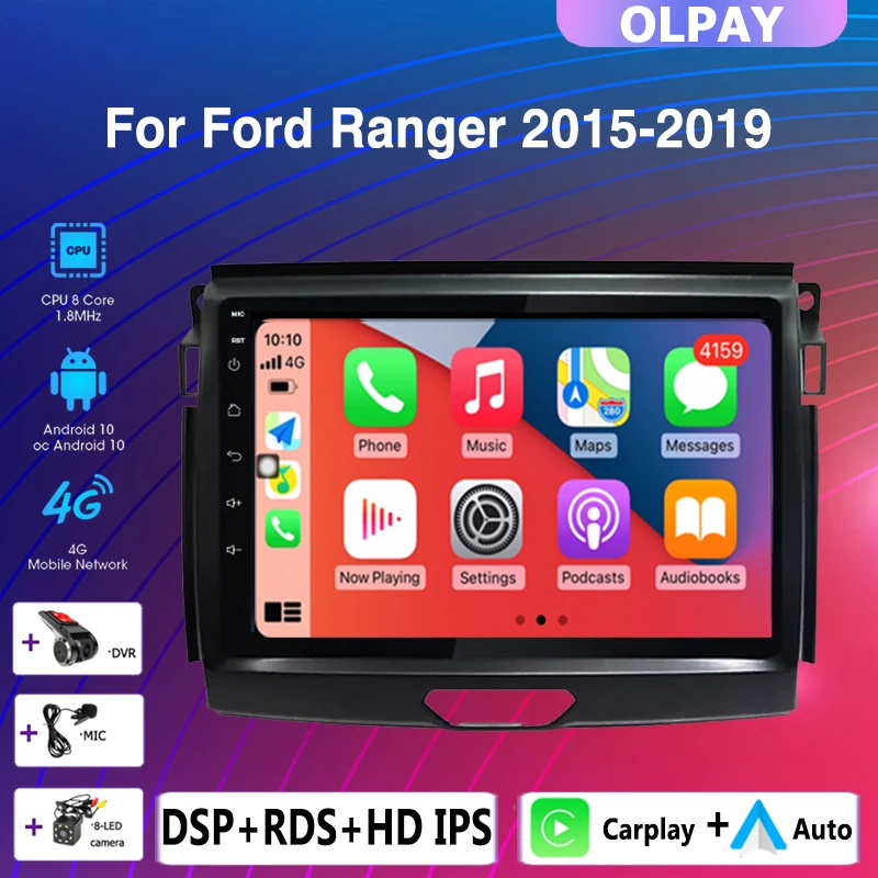 

2 DIN android 12.0 Car radio Multimedia Player Carplay Auto GPS navigation NO DVD For Ford Ranger 2015 2016 2017 2018 2019