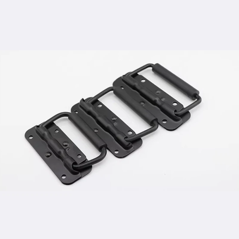 Picture 5: Black Spring Handle Folding Handle Tool Box Movable Ring Furniture Handle Industrial Equipment Cabinet Handle Activity Knobs