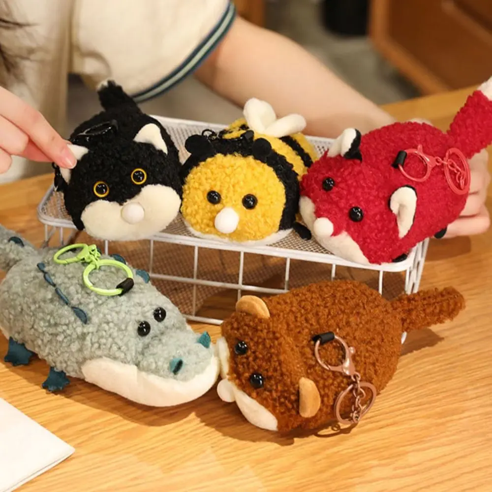 

PP Cotton Spit Bubble Bee Plush Dolls Soft Collection Press Squeeze Doll Pendant Ins Plushies Doll Crocodile Plush Keychains