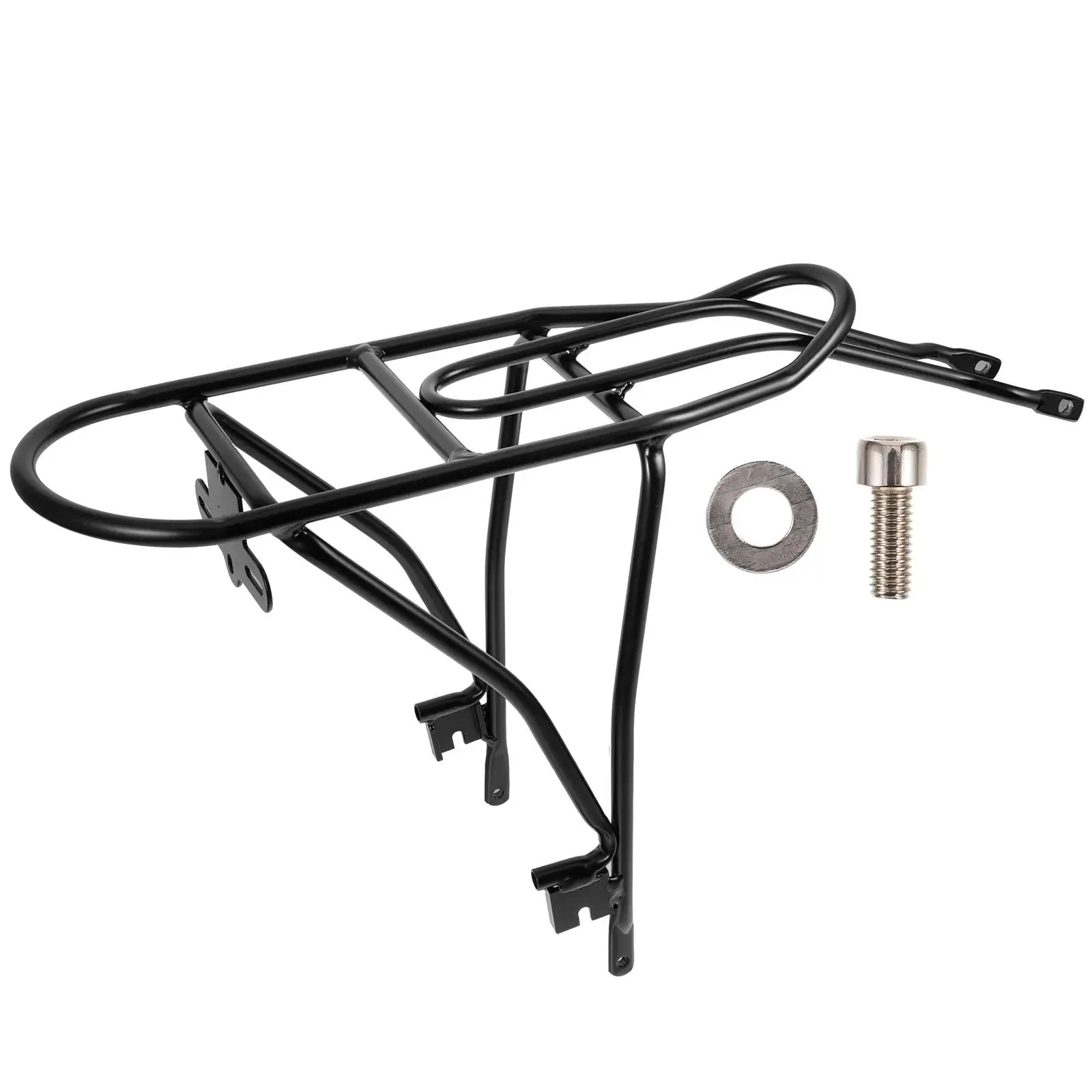 

Bicycle Rear Rack 20 Inch Foldable Luggage Carrier Aluminum Alloy Black Color Stable Frame Mountain Seat Backseat