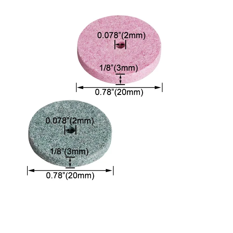 10pcs/lot 20mm Dremel Accessories Mini Drill Grinding Buffing Wheel Stone Polishing Pad for Bench Grinder Dremel Rotary Tool