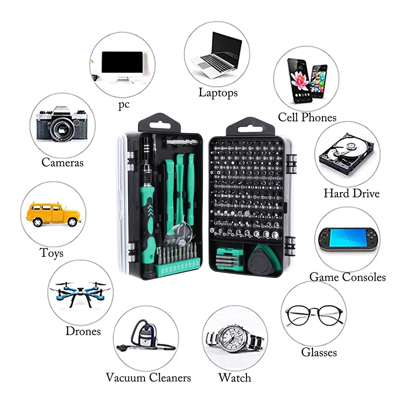 ชุดไขควง 138 in 1 แบบแม่เหล็ก หัว Torx Hex Phillips สำหรับซ่อมโทรศัพท์ นาฬิกา แล็ปท็อป ระดับมืออาชีพ