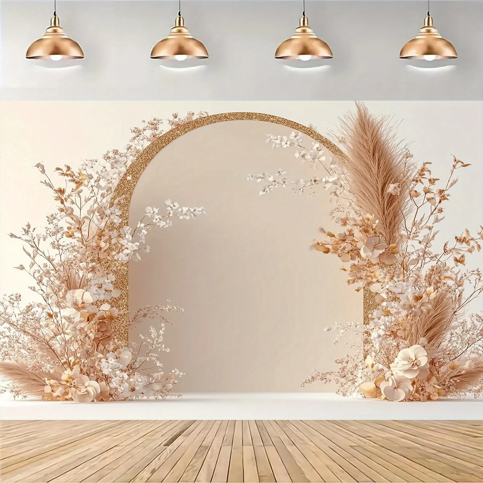 1-teilig, Wandhintergrund im böhmischen Stil, multifunktionales Partybanner, Trockenblumenrahmen, sehr gut geeignet für die Heimdekoration