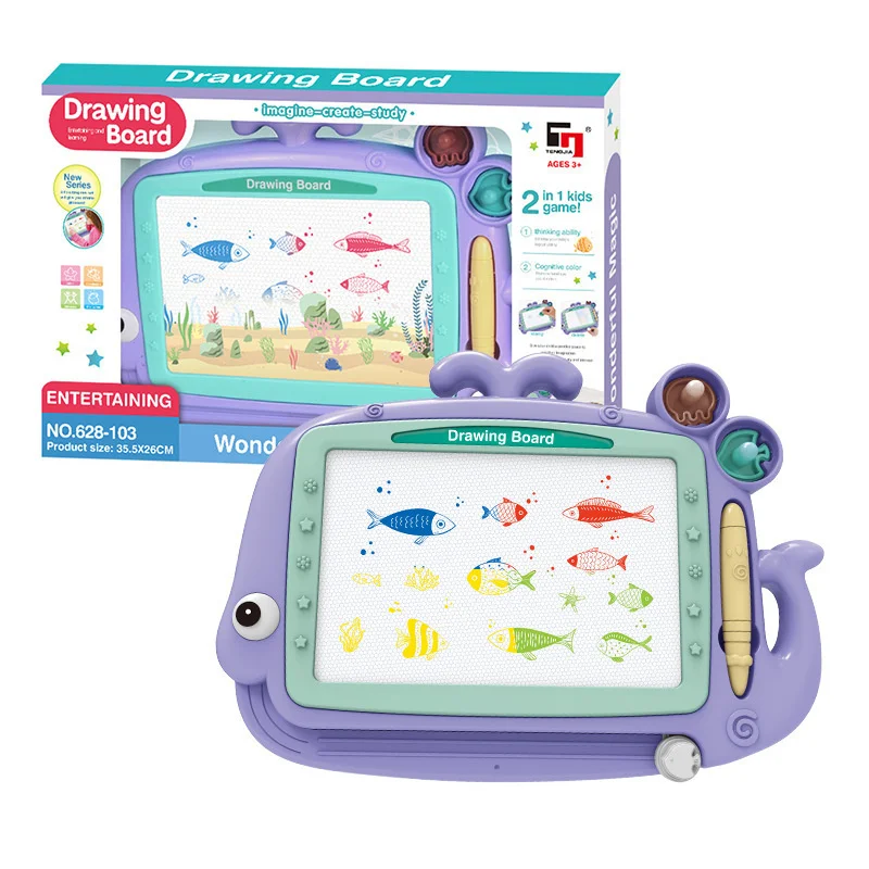 Cartoon Color Magnetic Doodle Drawing Board Toy Set For Kids, Early Education Learning Skill Development Toys For Toddlers