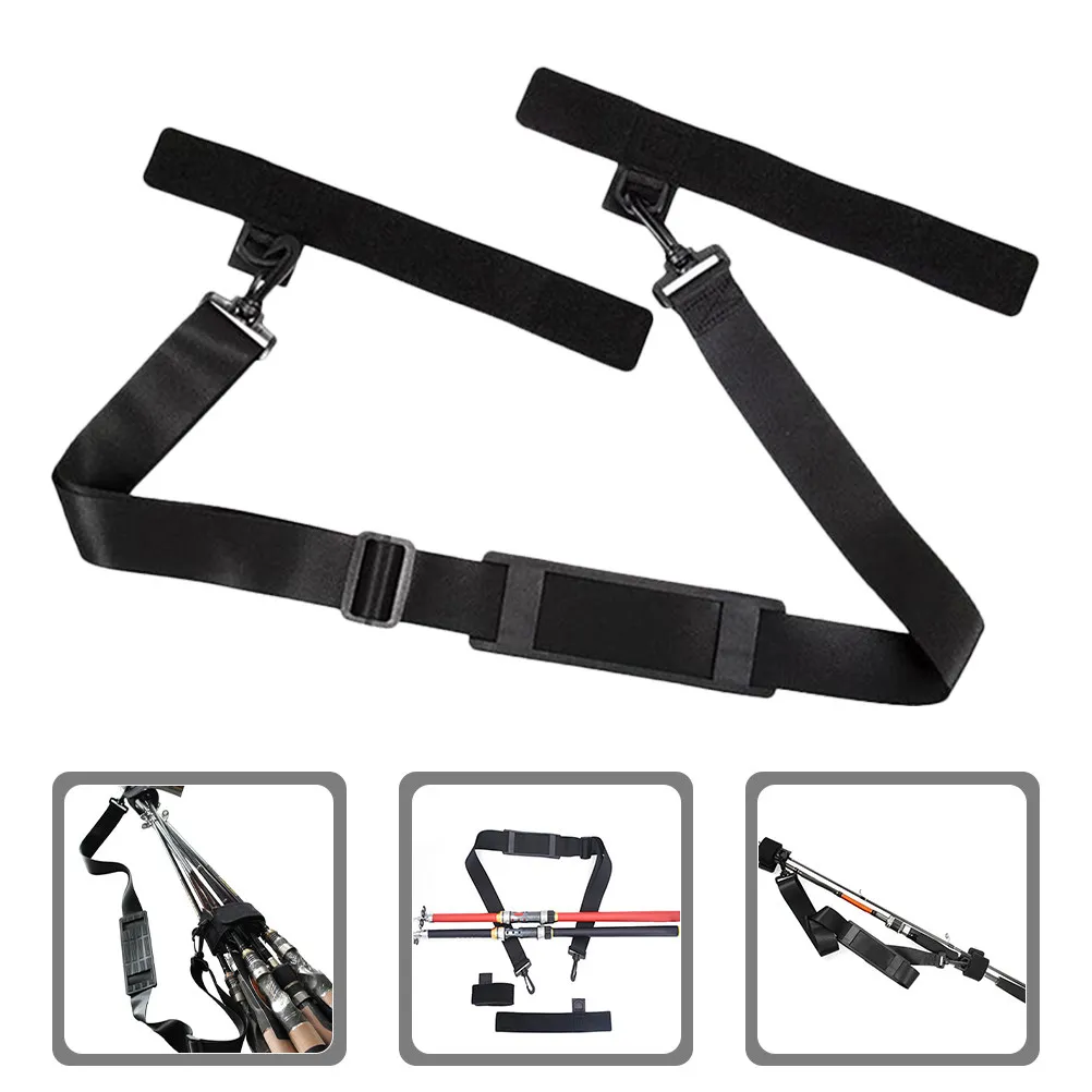 

2Pcs Fishing Rod Shoulders Sling Strap Adjustable Antislip Neoprene Ok Cloth Rod Carrier for on-The-Go Fishing Travel Tackle