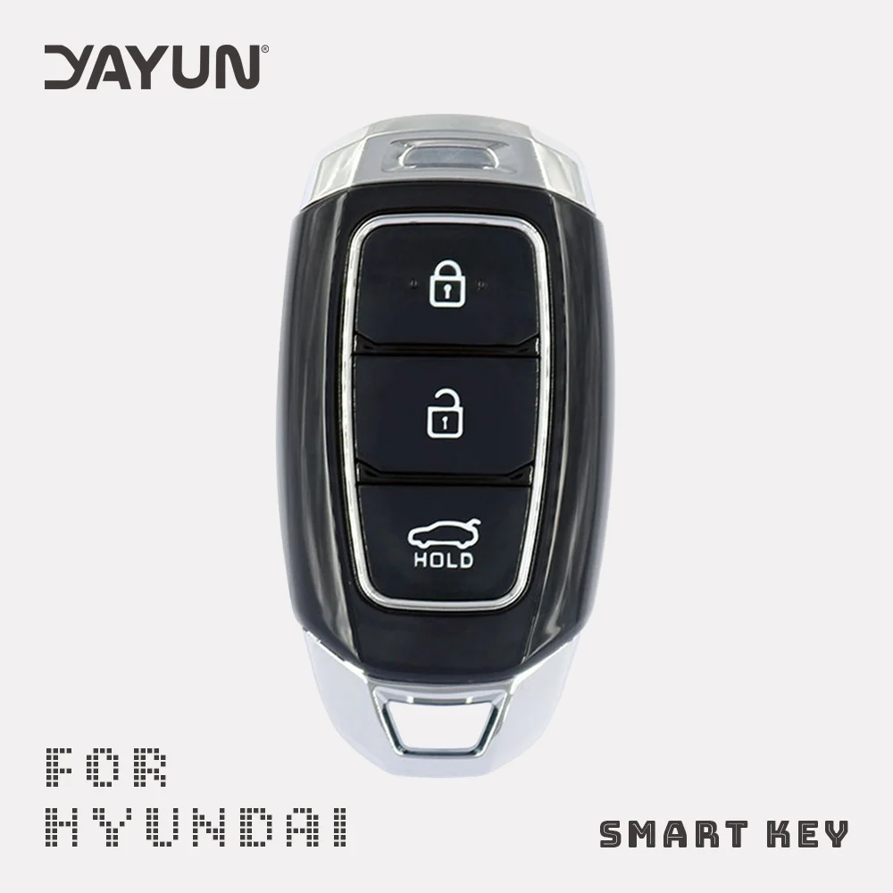 

YAYUN Replacement 4 Button Smart Card keyless Entry Eemote Control Remote Key Shell Car Key Case ForHyundai Veracruz 2007-2012