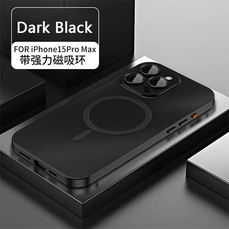 NONE Aluminium Metall Rahmen Magnetische Fall Für iPhone 13 12 14 15 16 17 Pro Max Für Magsafe Drahtlose Lade objektiv Film PC Zurück Panel 6