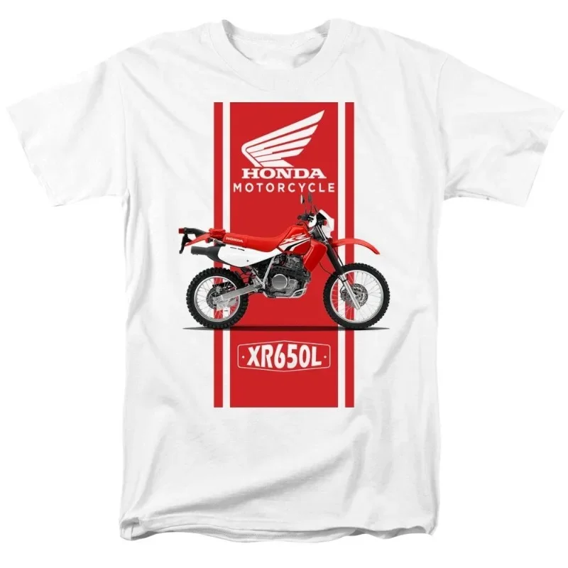 

Honda Men's and Women's T-shirts Summer New XR650L Racing Motorcycle Riding Off-road Enthusiasts Short-sleeved Retro Top