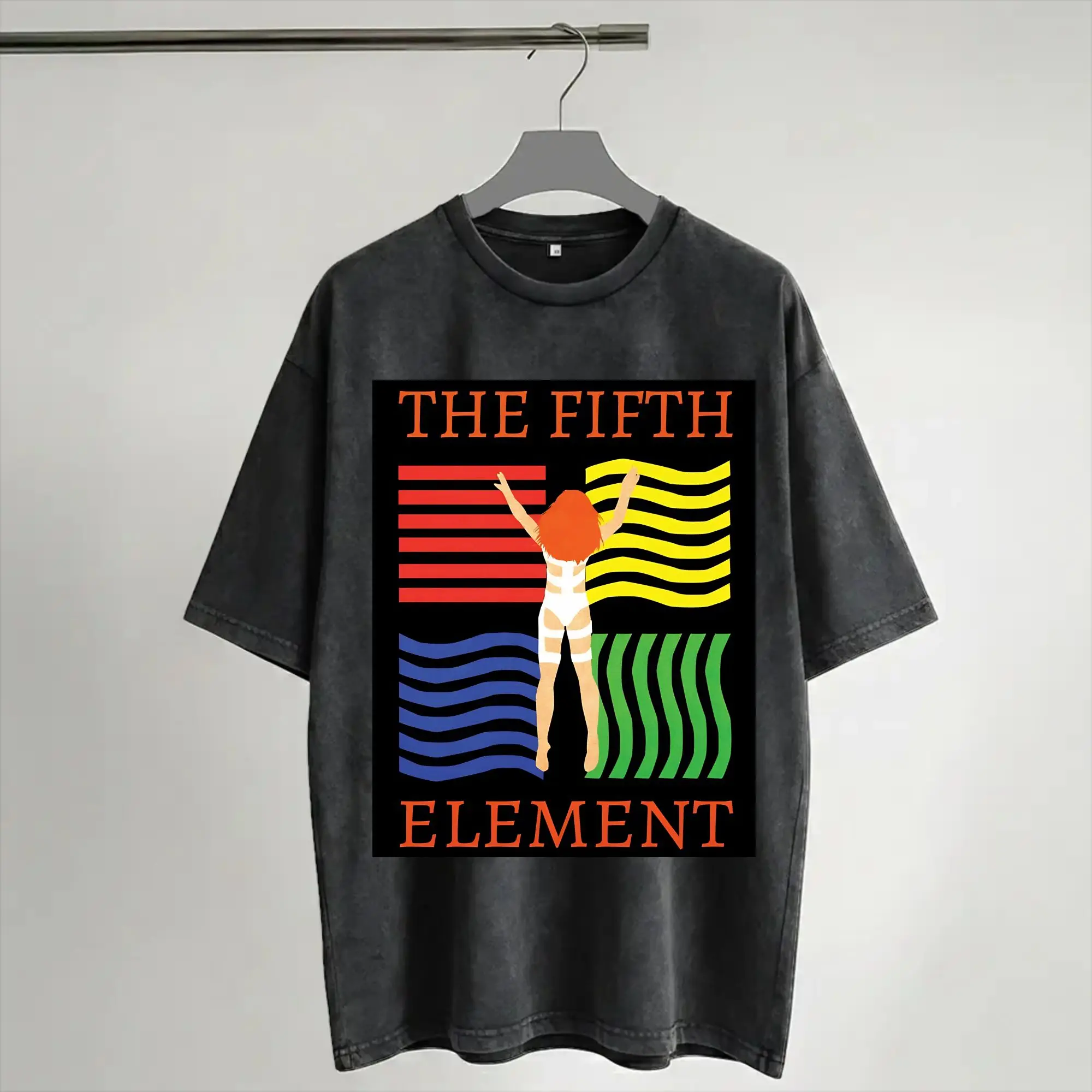 Harajuku Washed Shirts The Fifth Element Merch Fashion T-Shirts Oversize  Streetwear Short Sleeve Printed Tee Shirt