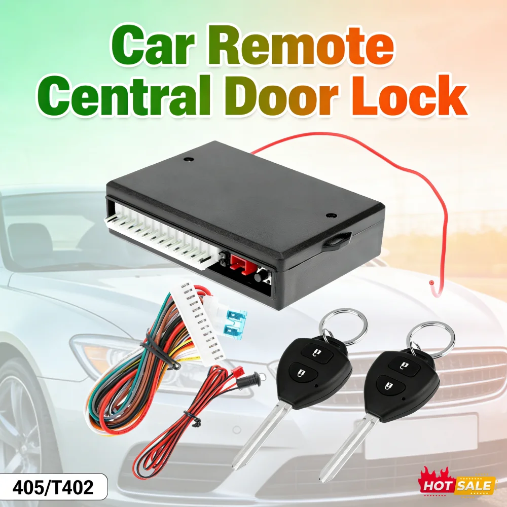 Universal 12V Car Keyless Entry Central Door Lock Kit 405/T402 Remote Lock Unlock Trunk Release LED Indicator Car Remote Central