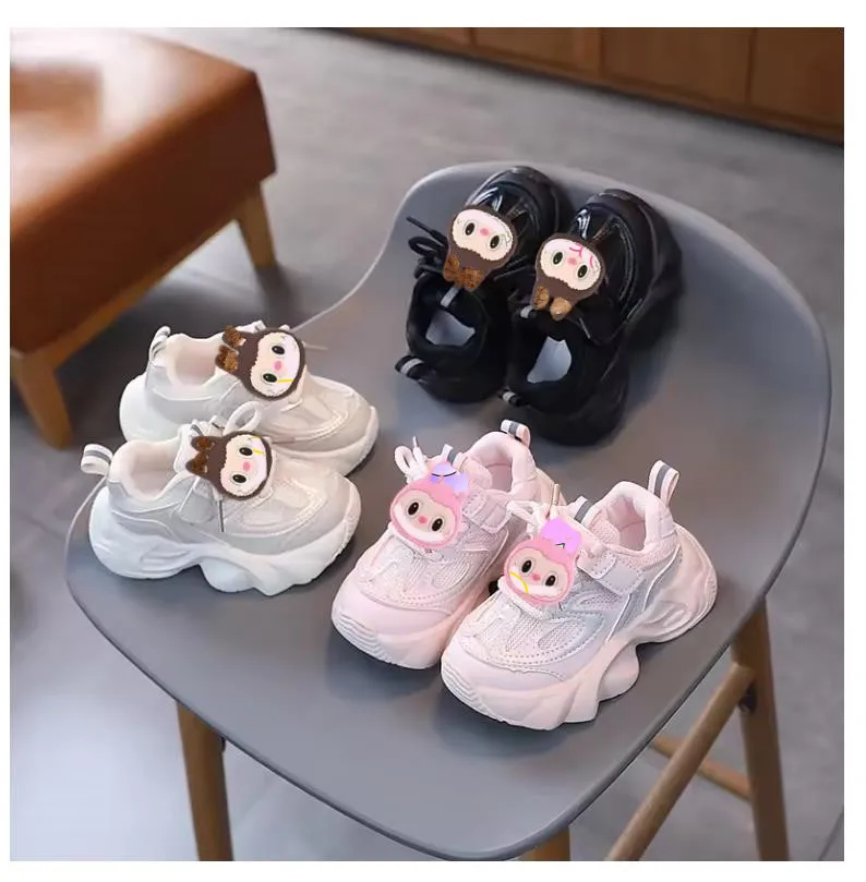 

mniso boys sneakers spring new non-slip soft-soled casual shoes fashion girls velcro toddler shoes children for 12labu