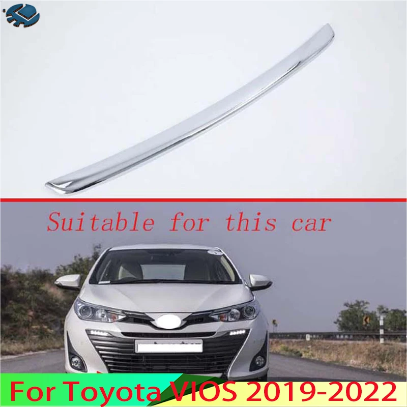 For Toyota VIOS 2019-2022 Car Decoration ABS Chrome Plated Before The Bar Bumper Cover Shield Trim Molding Lower Grille Styling