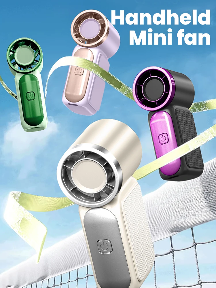 Handgehaltener Super-Mini-Ventilator, tragbarer Taschenventilator, Typ C wiederaufladbar, 5-stufig einstellbarer Kühlwind, Outdoor-Ventilator Mini 2026 Hot