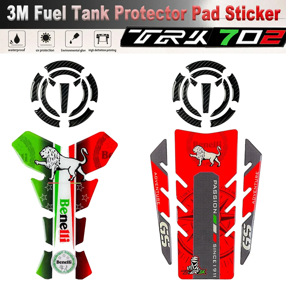 For Benelli TRK702x Stickers Motorcycle Accessories Fueltank Tank Pad Gasoline Parts Decal Protector Cover TRK X TRK702 702x 702