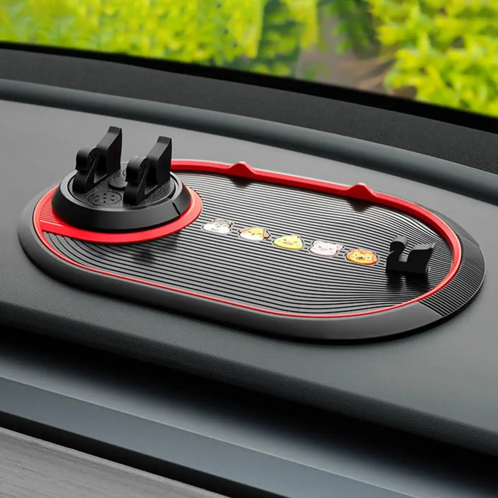 

Car Non-slip Mat 360 Degrees Rotating Non-slip Phone Holder Car Anti-slip Mat Bracket for Dashboard Silicone Sticky for Phone