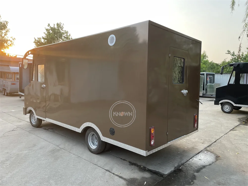 Custom Food Truck Electric Trailer Coffee Pizza Cart Concession Food Trailer Hot Dog Kiosk Fully Kitchen Equipments