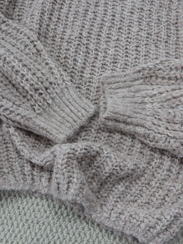 Dames Herfst Winter Halflange Trui Dr Los Gebreid Casual Faion Lazy Sle Long Sve Thermal f Hoge Kraag