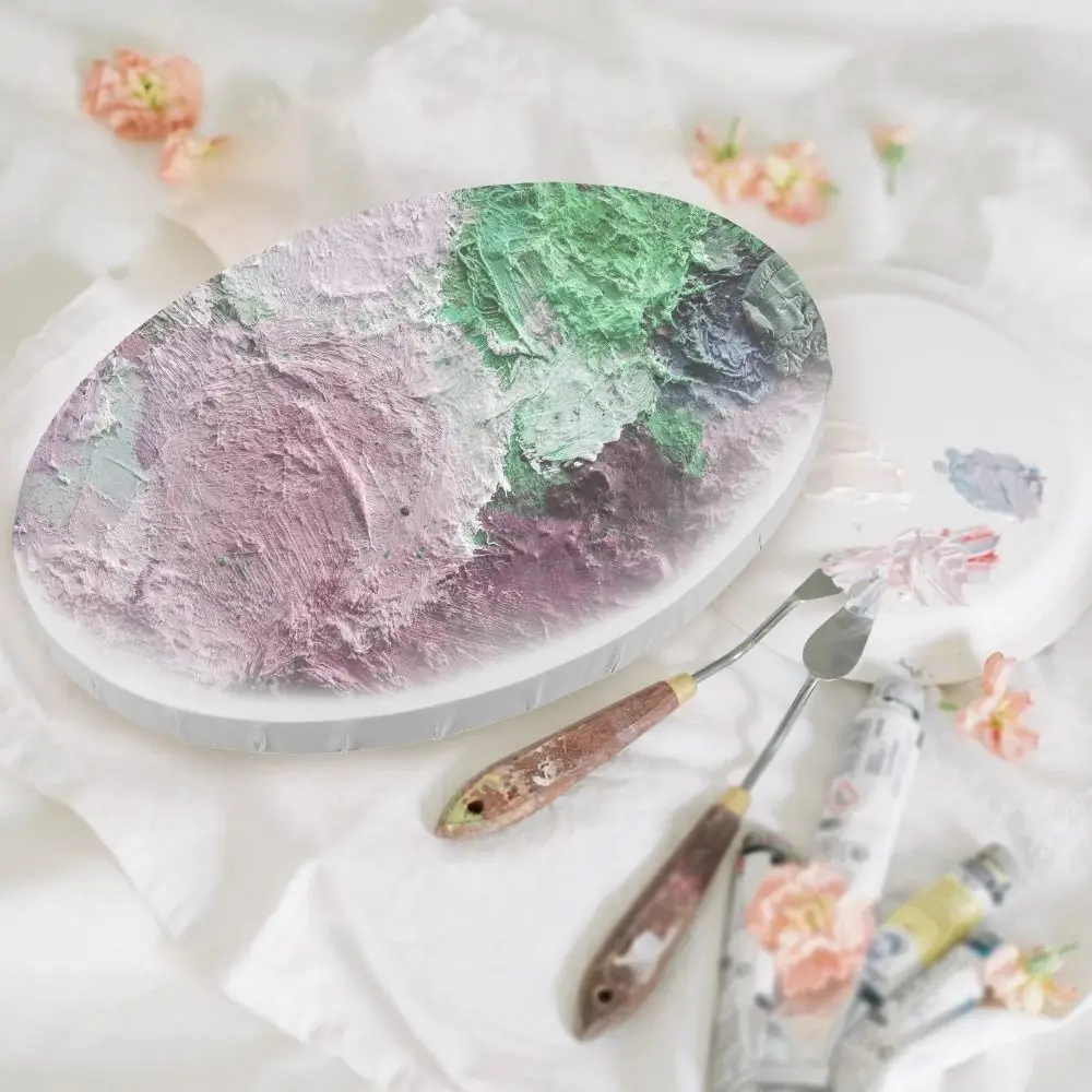 Принадлежности для рисования, пустой овальный масляный холст, хлопковая деревянная доска для рисования, утолщенная доска для рисования разных размеров, художник