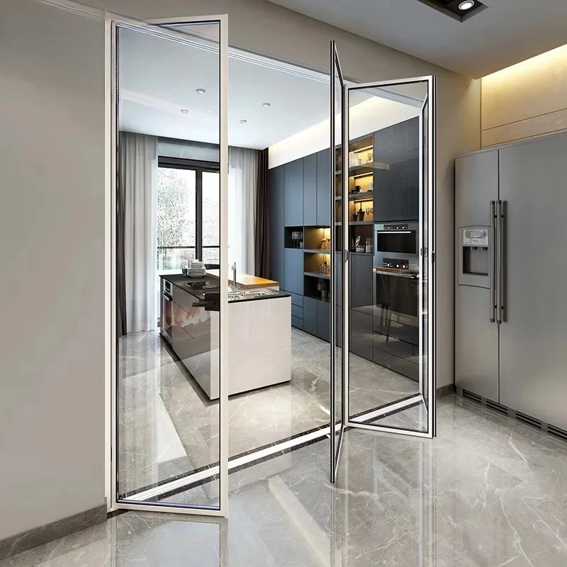 Interior Doors Bi-Fold Doors Excellent Quality Safe Interior Slim Frame Folding Bifold Door