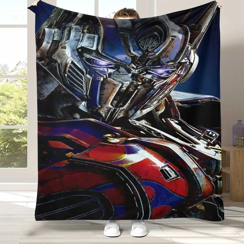 Vintage Autobots Transformers Optimus Prime Flannel Throw Blanket,Cozy Warm Blanket for Bed,Sofa,Living Room,Camping,Home Decor